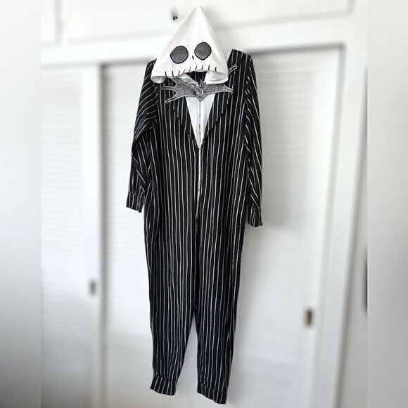 Disney The Nightmare Before Christmas Jack Skellington hooded Union suit  Costum - Picture 4 of 15